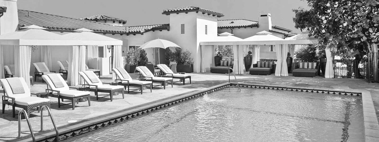 Villa Pool in Black and White