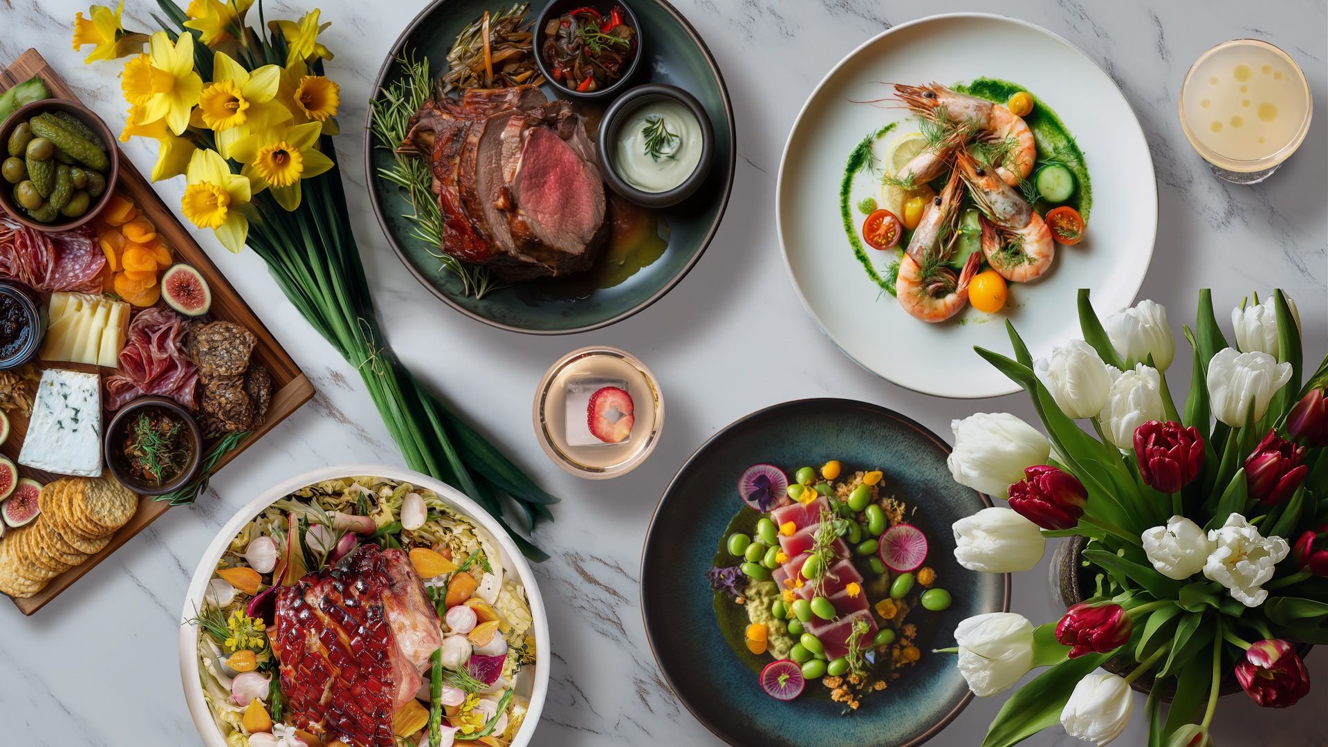 Mother's Day brunch table setting