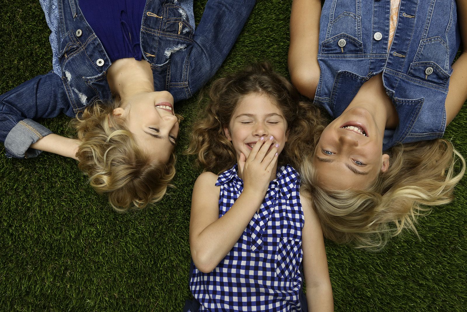Ladies laughing on the grass