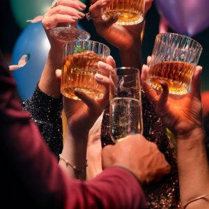 Group of Friends Toasting at a Party