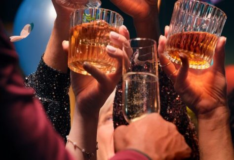 Group of Friends Toasting at a Party