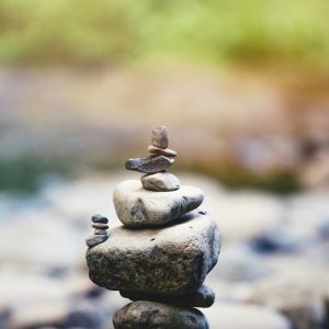 Small Intentionally Piled Rocks