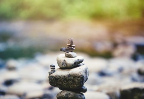 Small Intentionally Piled Rocks