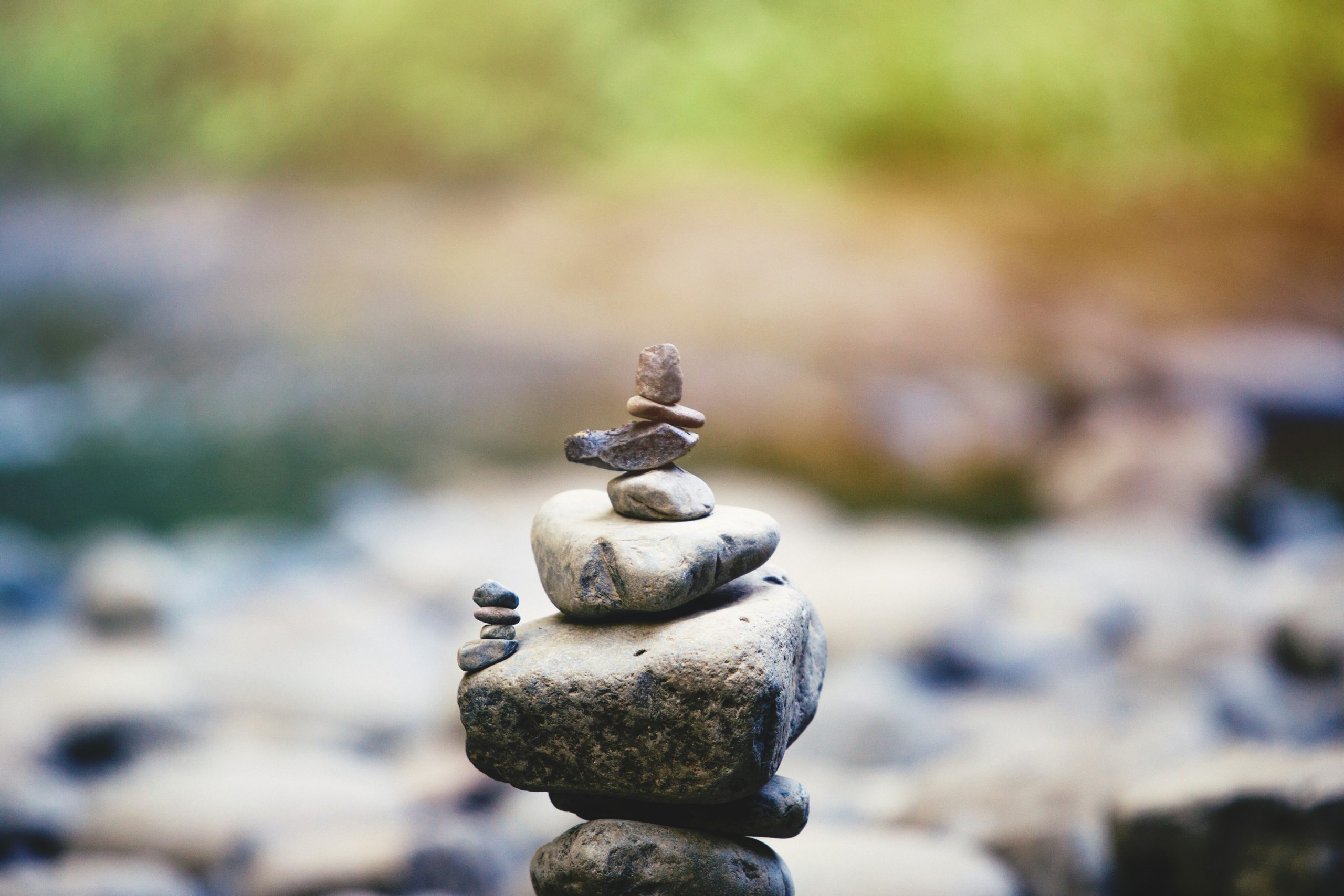 Small Intentionally Piled Rocks