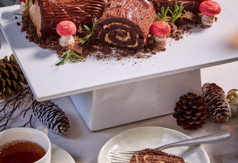 Yule Log Dessert at Cavatina